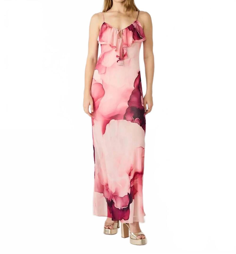 NEW STEVE MADDEN maxinia woven maxi dress in pink